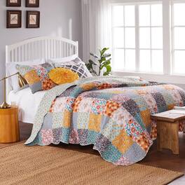 BreeBe - Carlie Quilt Set 3-Piece King/Cal King - Calico Patches