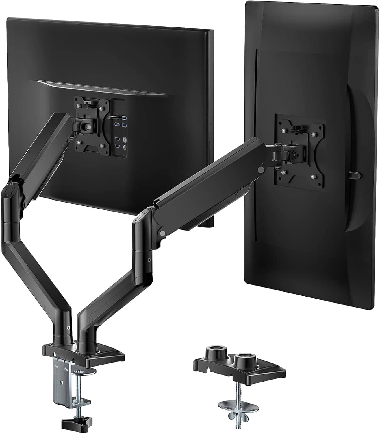 FINEAK - Dual Monitor Mount for 17-32 inch Computer Screens, Holds up to 22 lbs - Black
