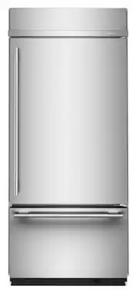 KitchenAid - 20.8 Cu. Ft. Built-In Bottom Mount Refrigerator with Platinum Interior - Stainless Steel