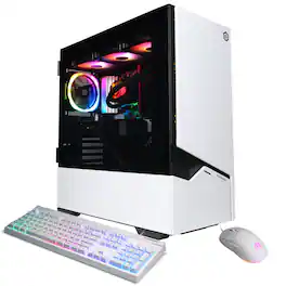 CyberPowerPC - Gaming Desktop - Intel Core Ultra 5 250KF Plus - NVIDIA GeForce RTX 5060 Ti 8GB - 16GB DDR5 - 1TB PCIe 4.0 SSD - White