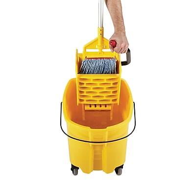 Alt View 1. RubberMaid - Rubbermaid WaveBrake 2.0 Janitorial Side-Press Bucket and Wringer, 35 Quart , Yellow (FG758088YEL).