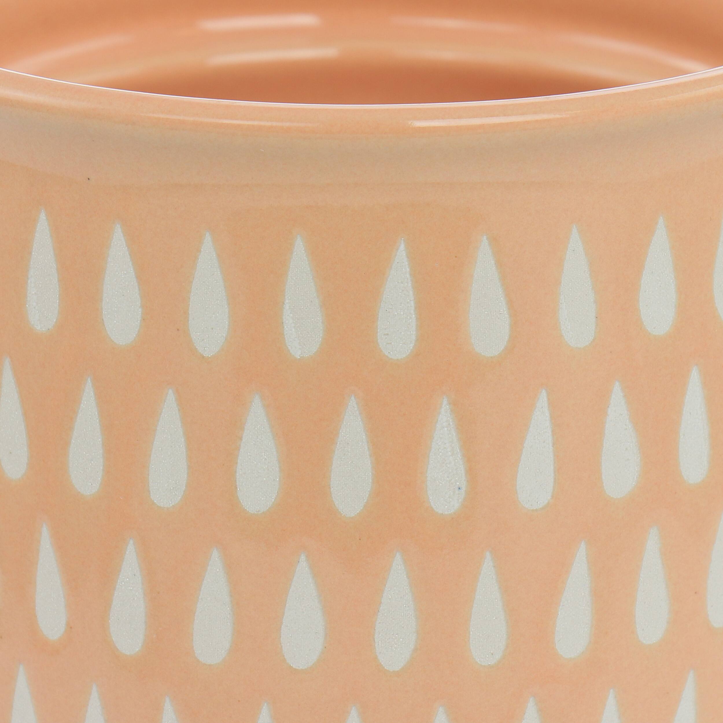 Alt View 3. Mr. Coffee - Mr. Coffee Coupleton Teardrop 4 Piece 15 Ounce Stoneware and Stainless Steel Travel Mug Set with Lid in Peach - Peach.