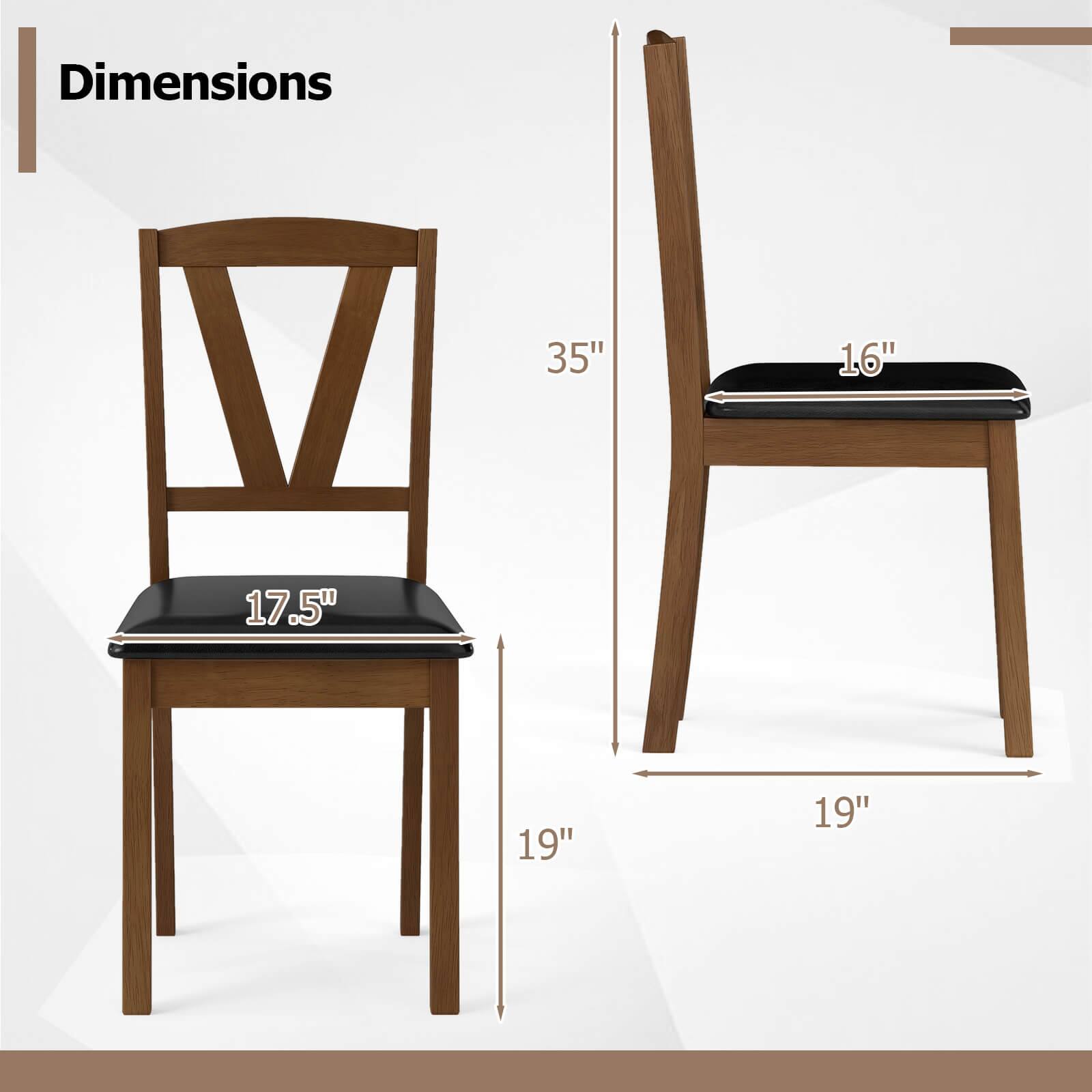 Dimensions: 19" (width), 17.5" (depth), 16" (height), 35" (height)