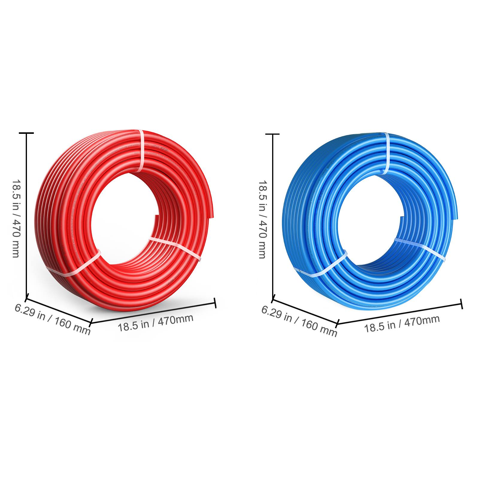 18.5 in / 470 mm  
6.29 in / 160 mm  
18.5 in / 470 mm