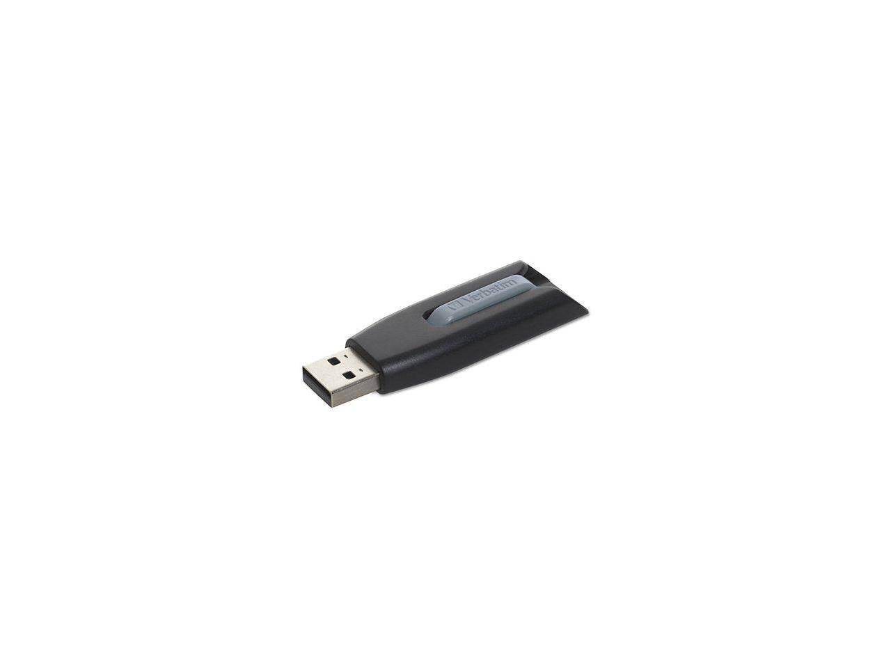 Alt View 7. Verbatim - 256GB V3 USB 3.0 FLASH DRIVE - Black/Gray.