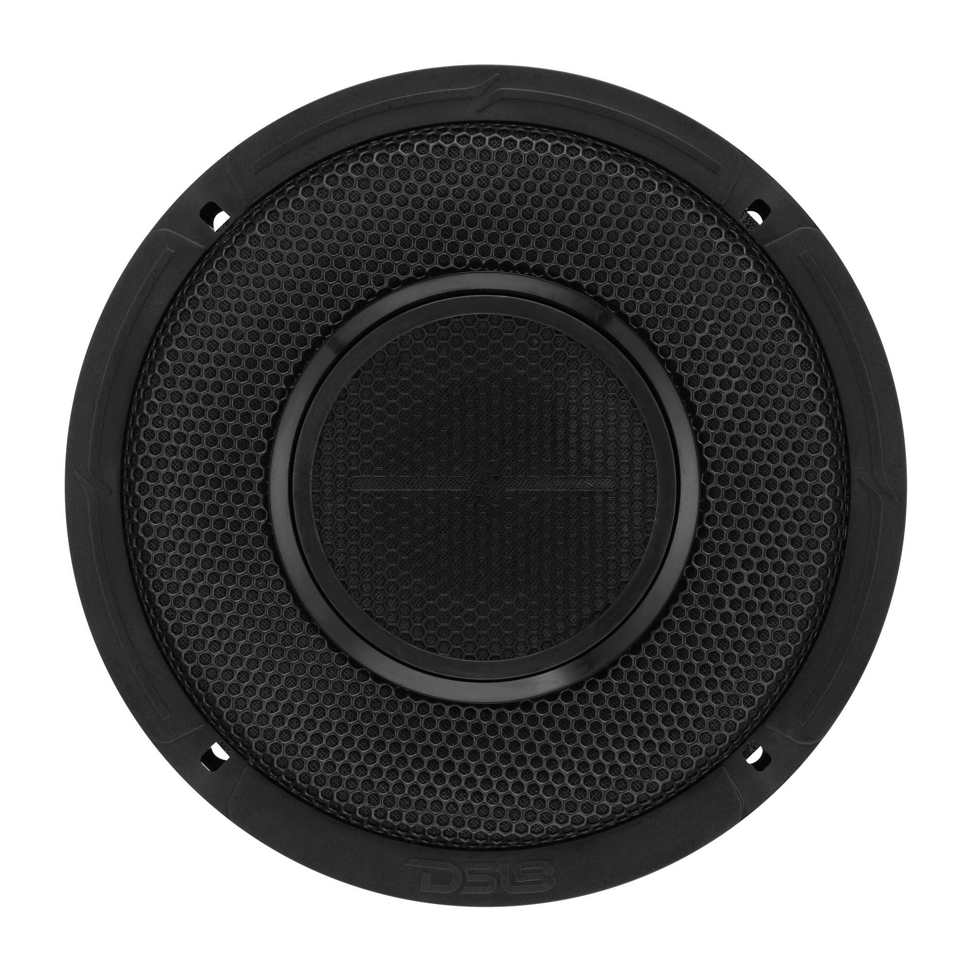 Back. DS18 Audio - PRO-HY 6.5" 2-way Coaxial Shallow-Mount Mid-Range Speaker with Built-in Driver and Grille, 150W RMS 4-Ohm.