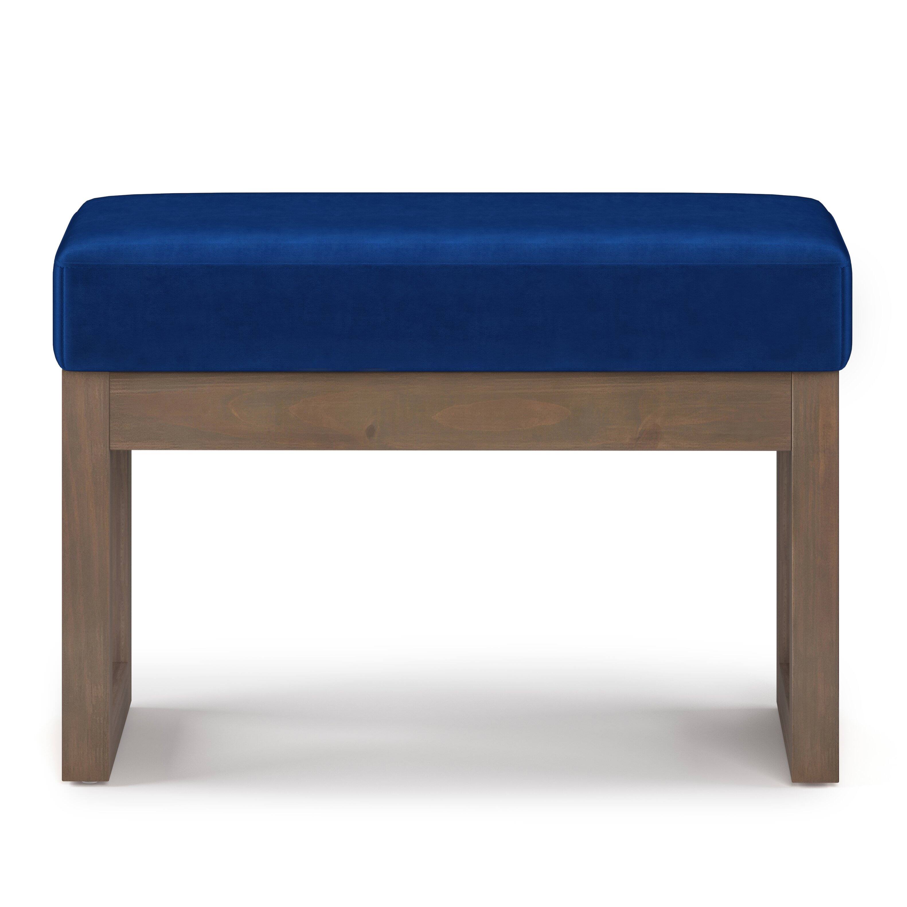 Alt View 11. Simpli Home - Milltown Footstool Small Ottoman Bench - Blue.