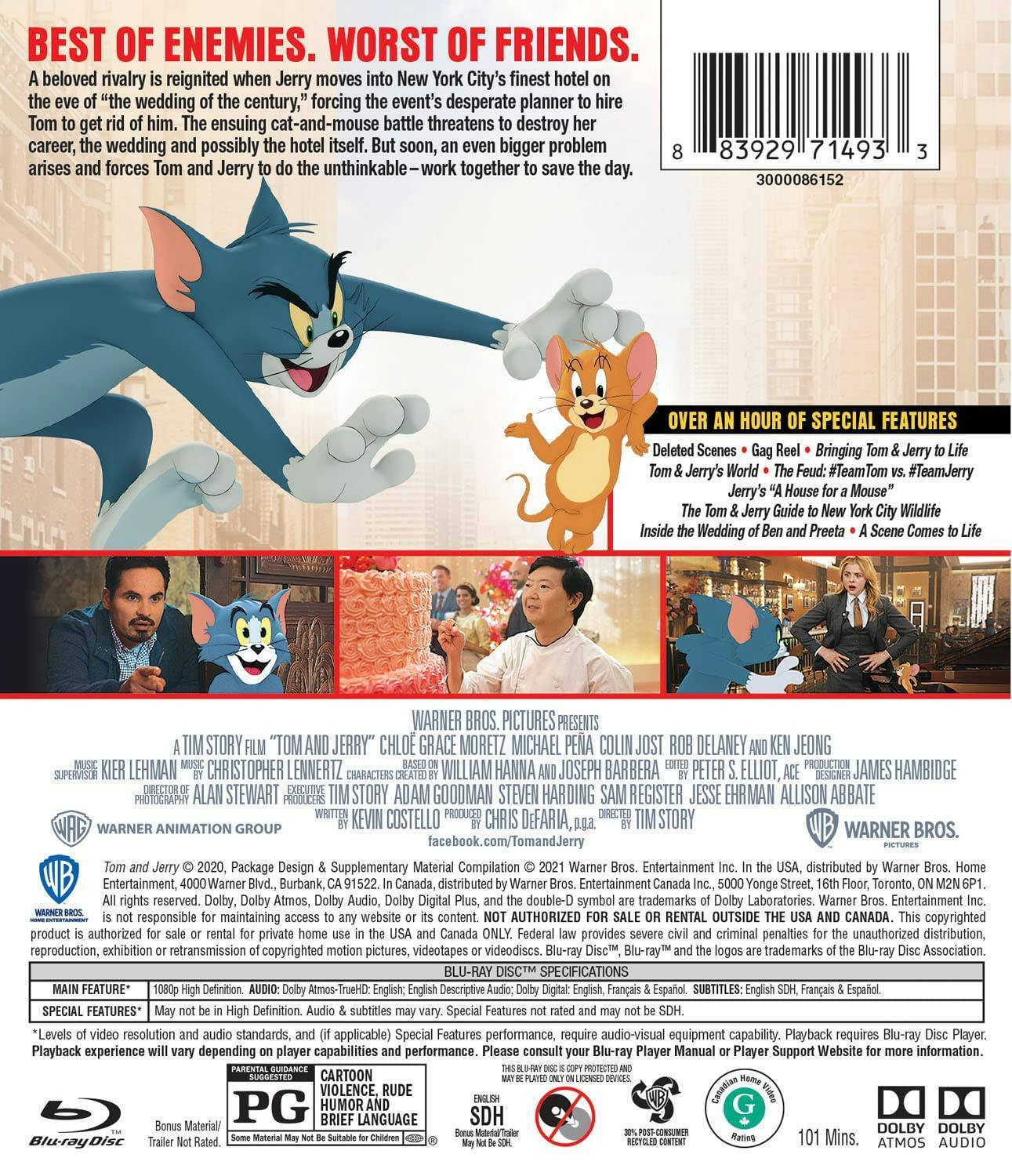 Back. Tom & Jerry: The Movie [Blu-ray].