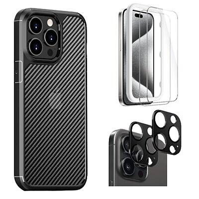 Alt View 1. SaharaCase - SaharaCase Rugged Case for iPhone 15 Pro Max with Glass Screen, Camera Protector, Shock Absorbing - Black.