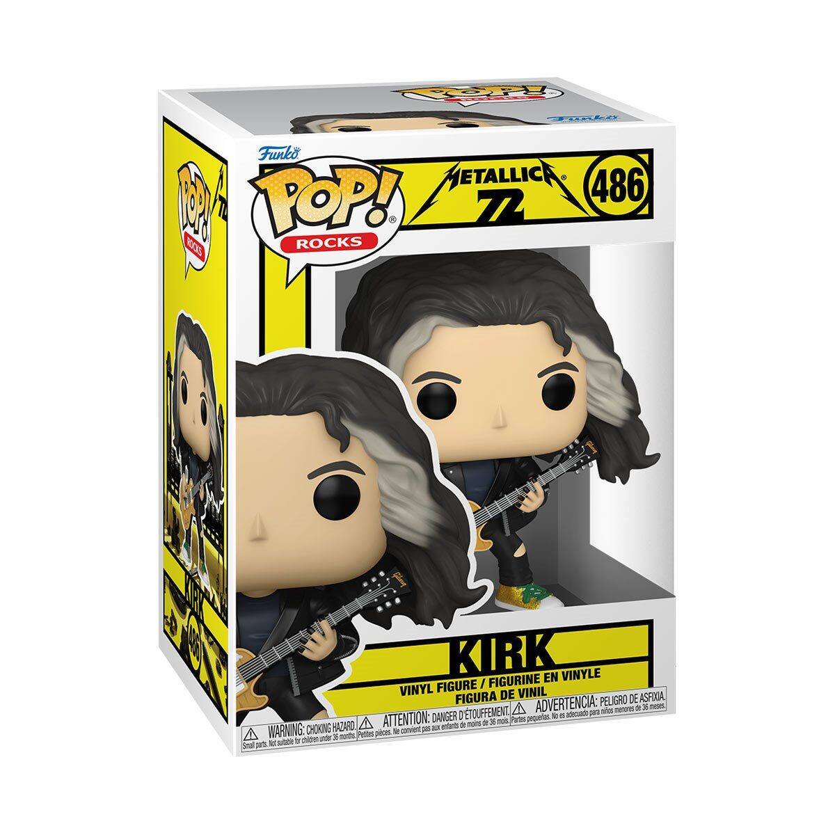 Funko POP! Rocks  
Metallica  
486  
Kirk  
Vinyl Figure / Figurine en Vinyle / Figura de Vinil  
Warning: Choking Hazard - Small parts. Not for children under 3 years.  
Attention: Danger d'étouffement - Petites pièces. Ne convient pas aux enfants de moins de 3 ans.  
Advertencia: Peligro de asfixia. No es adecuado para menores de 36 meses.