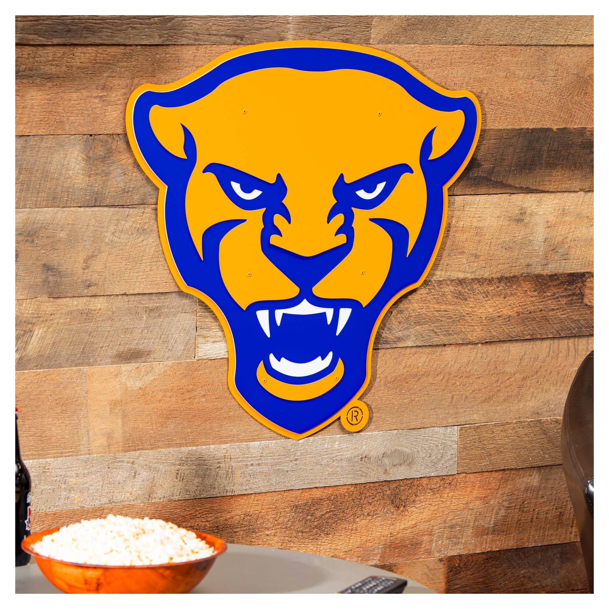Alt View 1. Evergreen Enterprises - Pitt Panthers 23" Layered Metal Wall Art Sign - Multicolor.