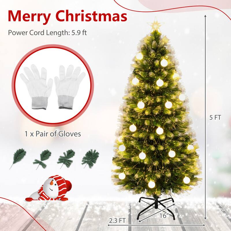 Merry Christmas  
Power Cord Length: 5.9 ft  
1 x Pair of Gloves  
5 FT  
2.3 FT  
16"