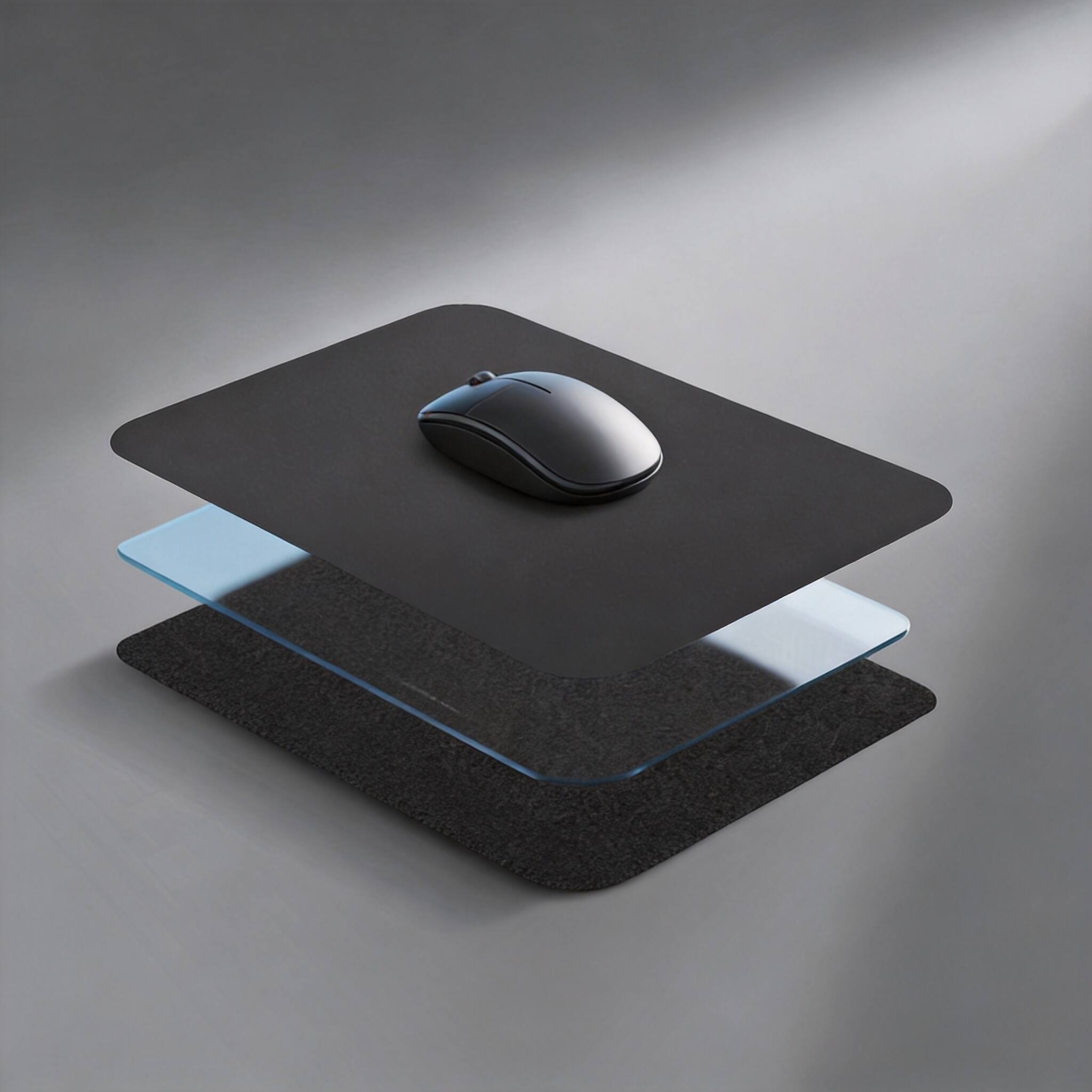 Alt View 1. Frangdom - Glass Gaming Mousepad Ultra-smooth Non-slip Base - Black 15.7L x 11.8W inches.