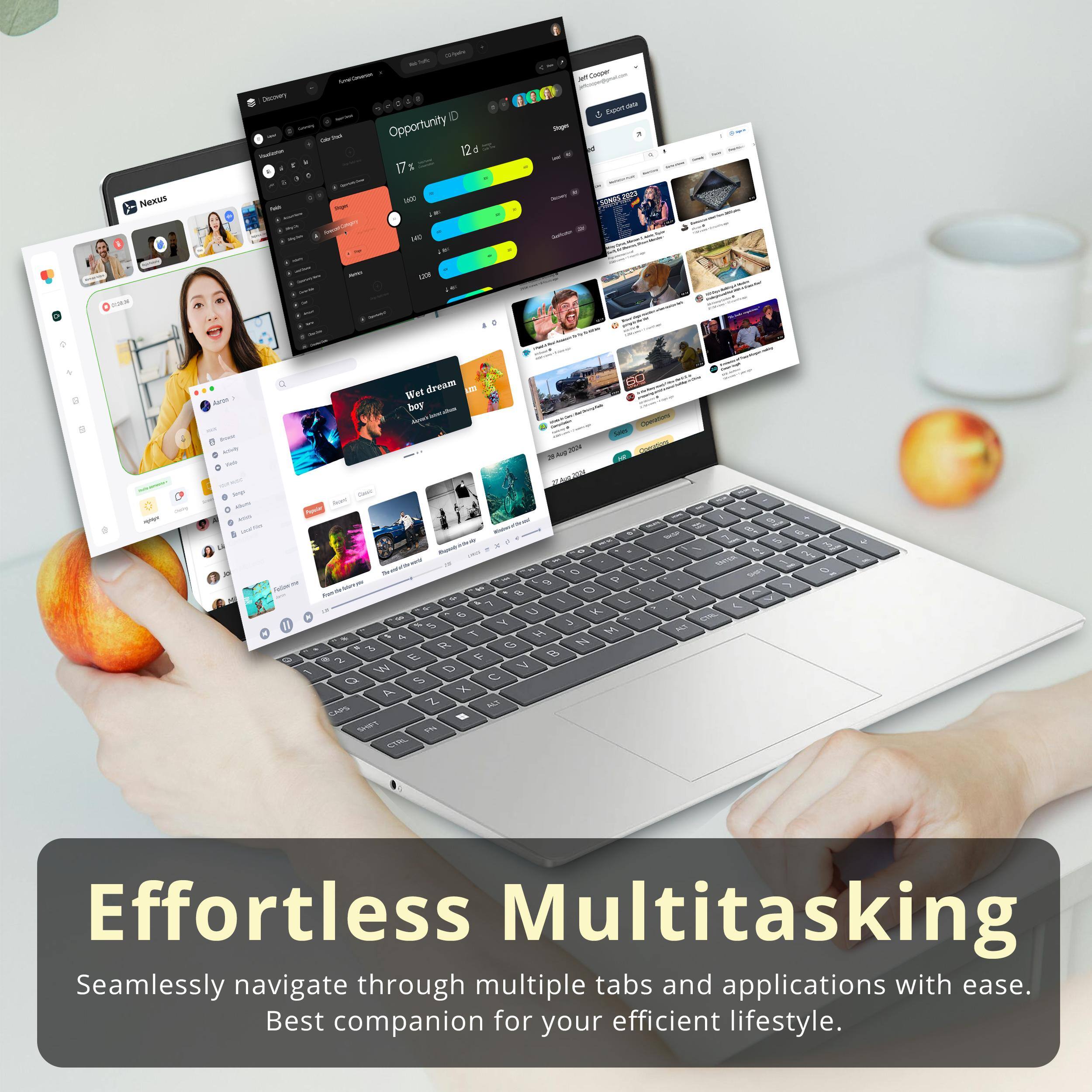 Effortless Multitasking  
Seamlessly navigate through multiple tabs and applications with ease.  
Best companion for your efficient lifestyle.