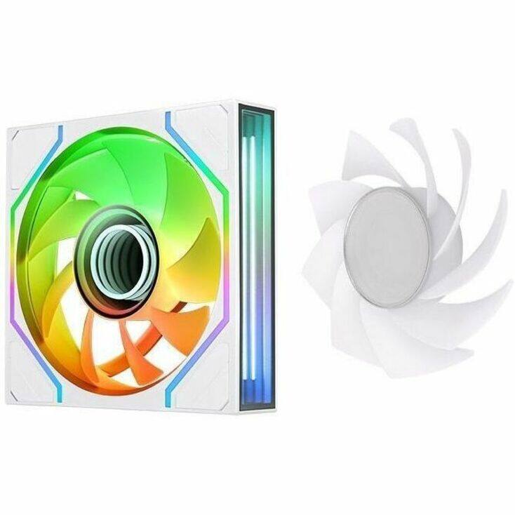 Alt View 1. Thermaltake - SWAFAN 120 EX INFINITY ARGB Sync PC Cooling Fan - White.