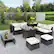 Alt View 1. Costway - 9 PCS Patio Furniture Set with 32" Fire Pit Table 50,000 BTU Square Propane Fire Pit - White.