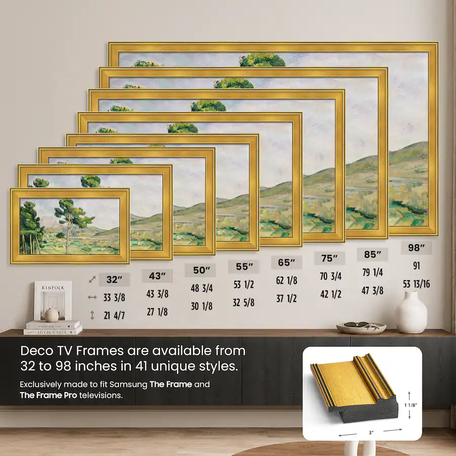 Space Frame 3 Model Deco TV Frames Premiere Bezel for Samsung The Frame and Frame Pro TV ...