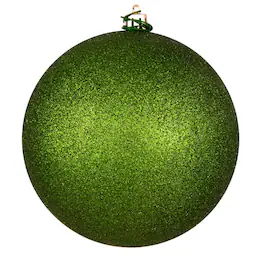 Vickerman - 6" Juniper Glitter Ball Drilled 4 per Bag - Juniper Green