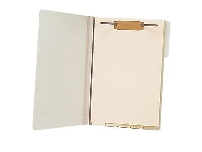 Front. Smead - Filing Dividers with Fastener, Bottom 1/5-Cut Tab, Legal Size, Manila, 50/Pack - Manila.
