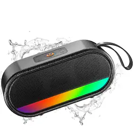Dazzed Corner - Bluetooth Speaker,Portable Outdoor Wireless Punchy Bass - Black
