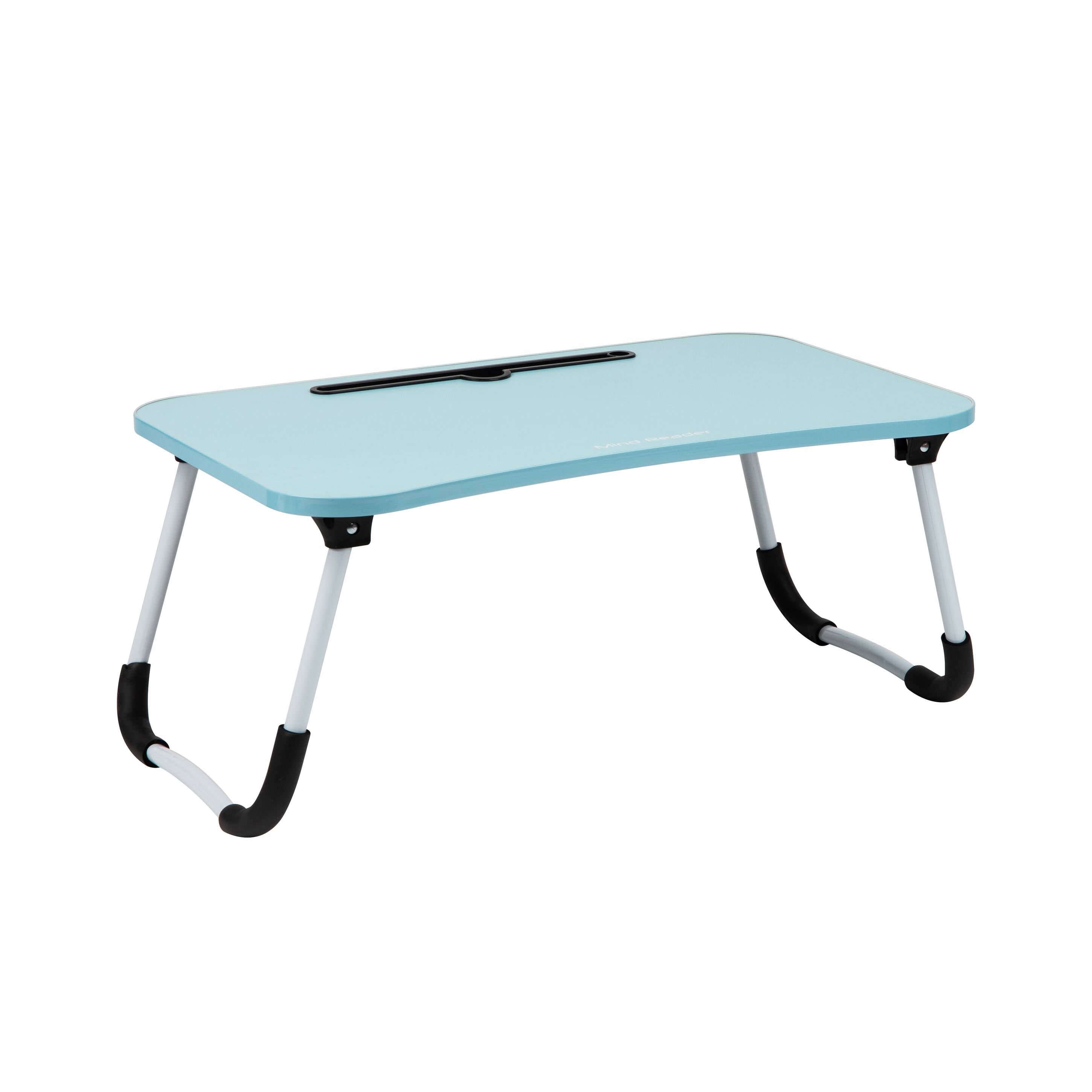 Alt View 14. Mind Reader - Lap Desk Laptop Stand, Bed Tray, Folding Legs, Couch Table, Portable, MDF , 23.25"L x 13.75"W x 10.5"H - Blue.