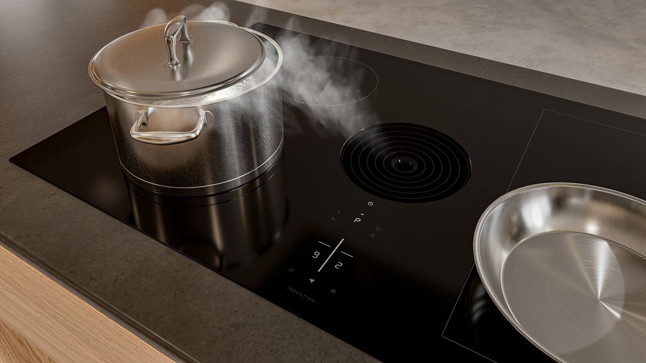 Alt View 3. KitchenAid - 36" Electric Induction Cooktop with 4 Cooking Zones and Bridge XL Even-Heat Zone - Black.