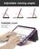 Adjustable viewing angles
45° ENGLE
45° ENGLE
60° ENGLE
Foldable cover offers sturdy stand for comfortable viewing typing
30° ENGLE
