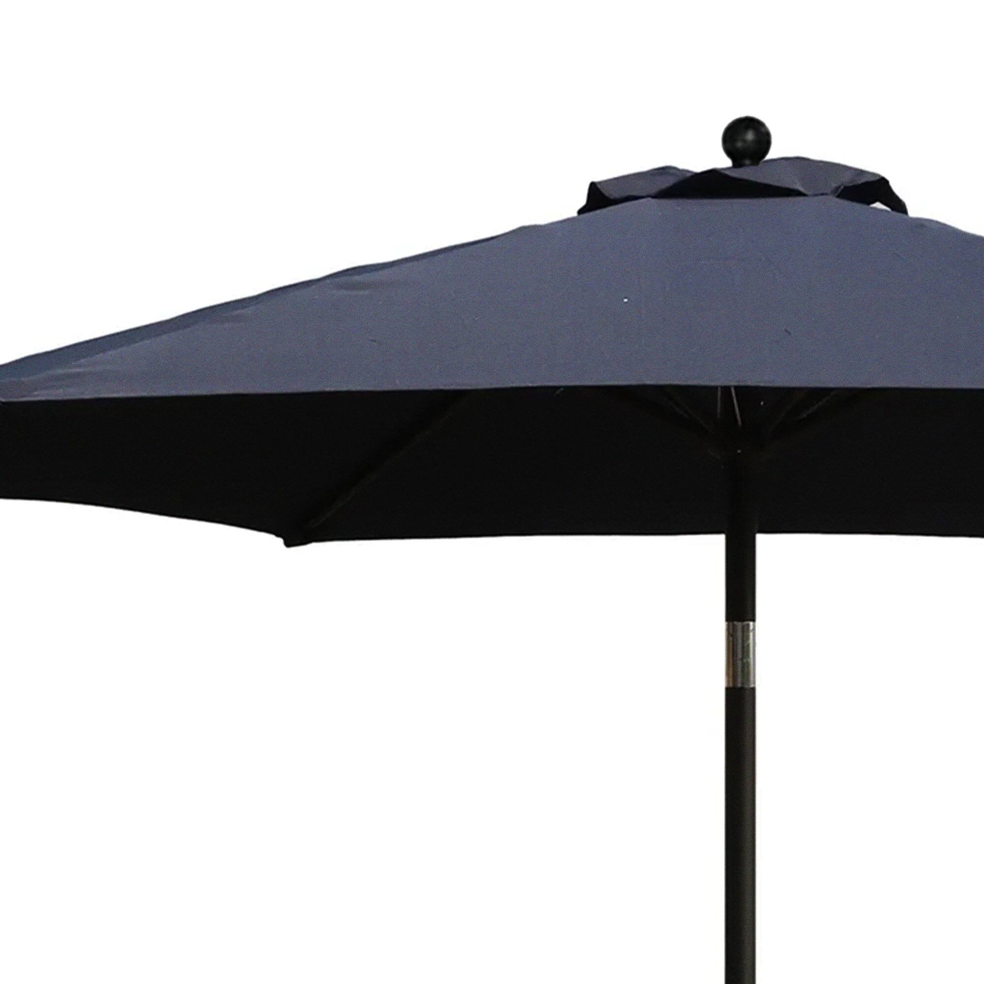 Alt View 3. Four Seasons Courtyard - Four Seasons Courtyard Canmore 9 Foot Outdoor Patio Market Umbrella, Gray - Gray.