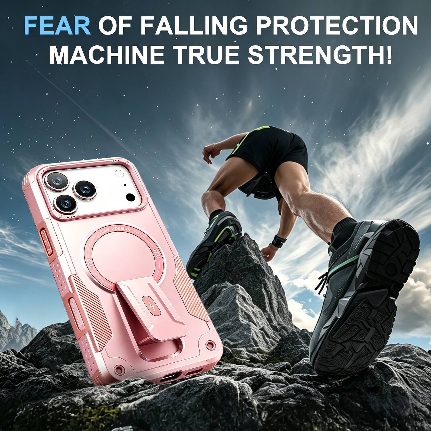FEAR OF FALLING PROTECTION MACHINE TRUE STRENGTH!  
TECH & DESIGN