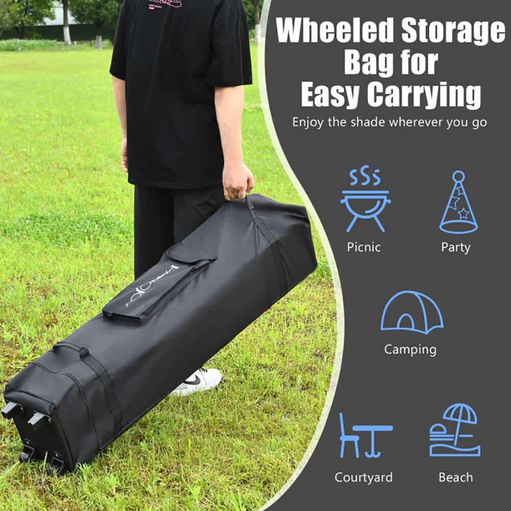 Wheeled Storage Bag for Easy Carrying  
Enjoy the shade wherever you go  

SSS  
Picnic  
Party  
Camping  
Courtyard  
Beach