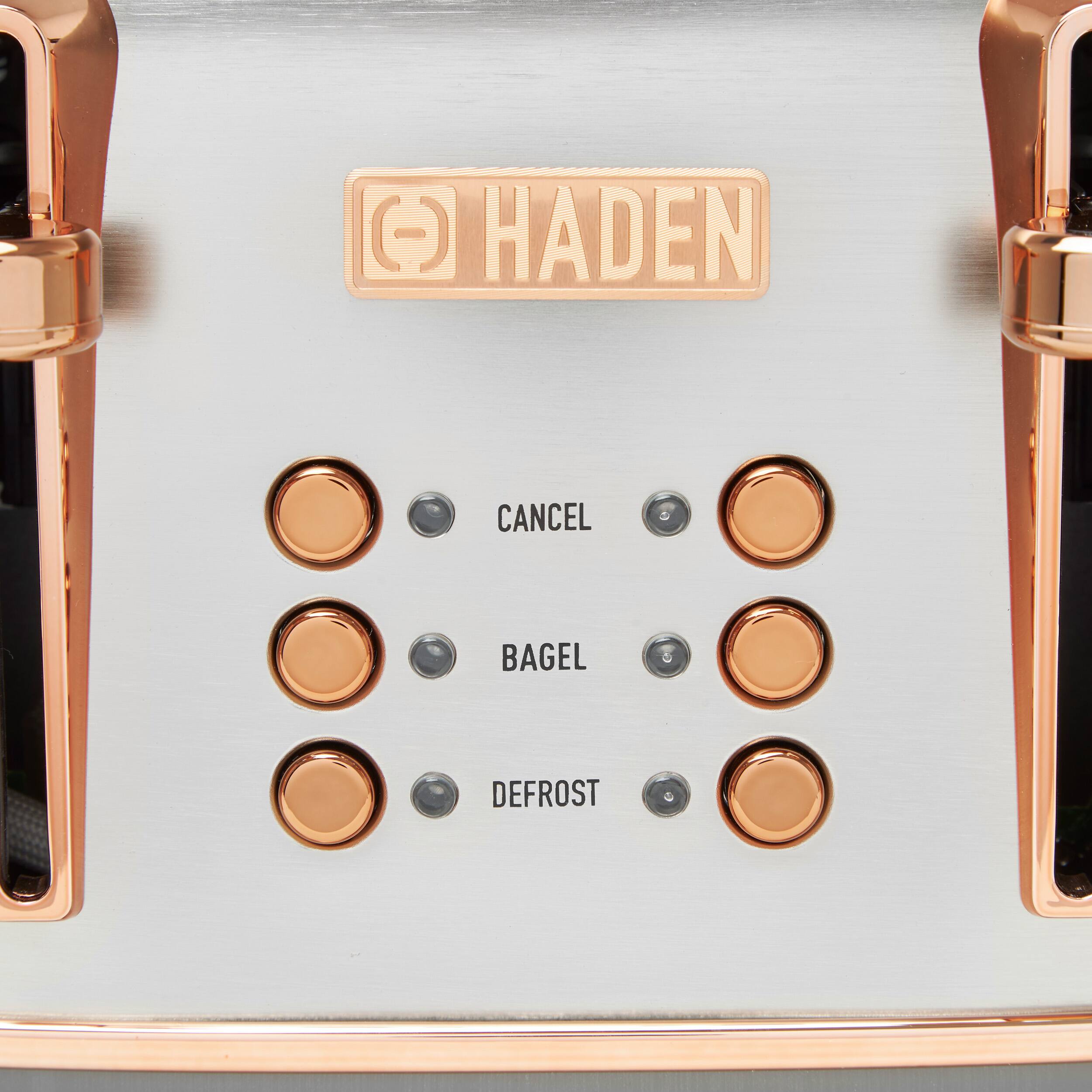 Alt View 15. Haden - Heritage 4 Slice Toaster - Steel/Copper.
