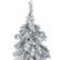 Alt View 21. Costway - 6 FT Pre-Lit Slim Pencil Christmas Tree Snow Flocked Xmas Décor with 175 Lights - Green/White.