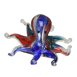 Chesapeake Bay - 7 In Multicolor Blown Glass Octopus Paperweight Figurine Home Decor Sculpture - Multicolored