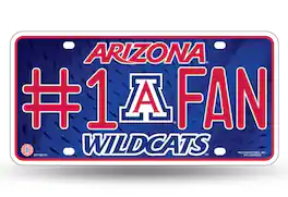 Rico Industries - Arizona Wildcats #1 Fan Metal License Plate Auto Tag - Multi