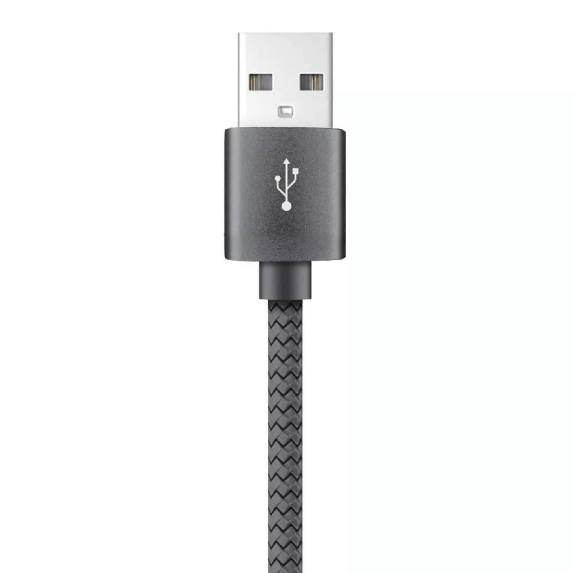 Alt View 1. Xyst - Charge and Sync USB to USB-C Braided Cable 10Ft - Black.