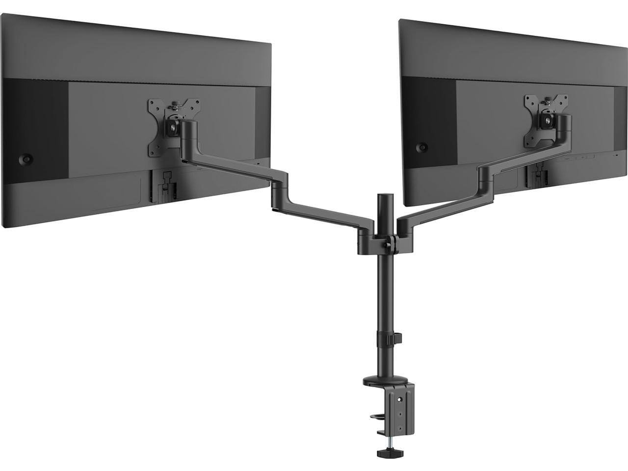 Alt View 1. MSI - MSI PRO MT81D - Aluminum Dual Monitor Stand, 17-32", 17.6 lbs, VESA, Clamp/Grommet, Black - Black.