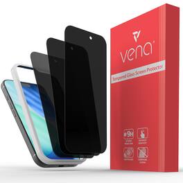 Vena - 3x For Apple iPhone 17 Pro Screen Protector Privacy, Privacy Screen Protector iPhone 17 Pro Anti-Spy Tempered Glass - Clear