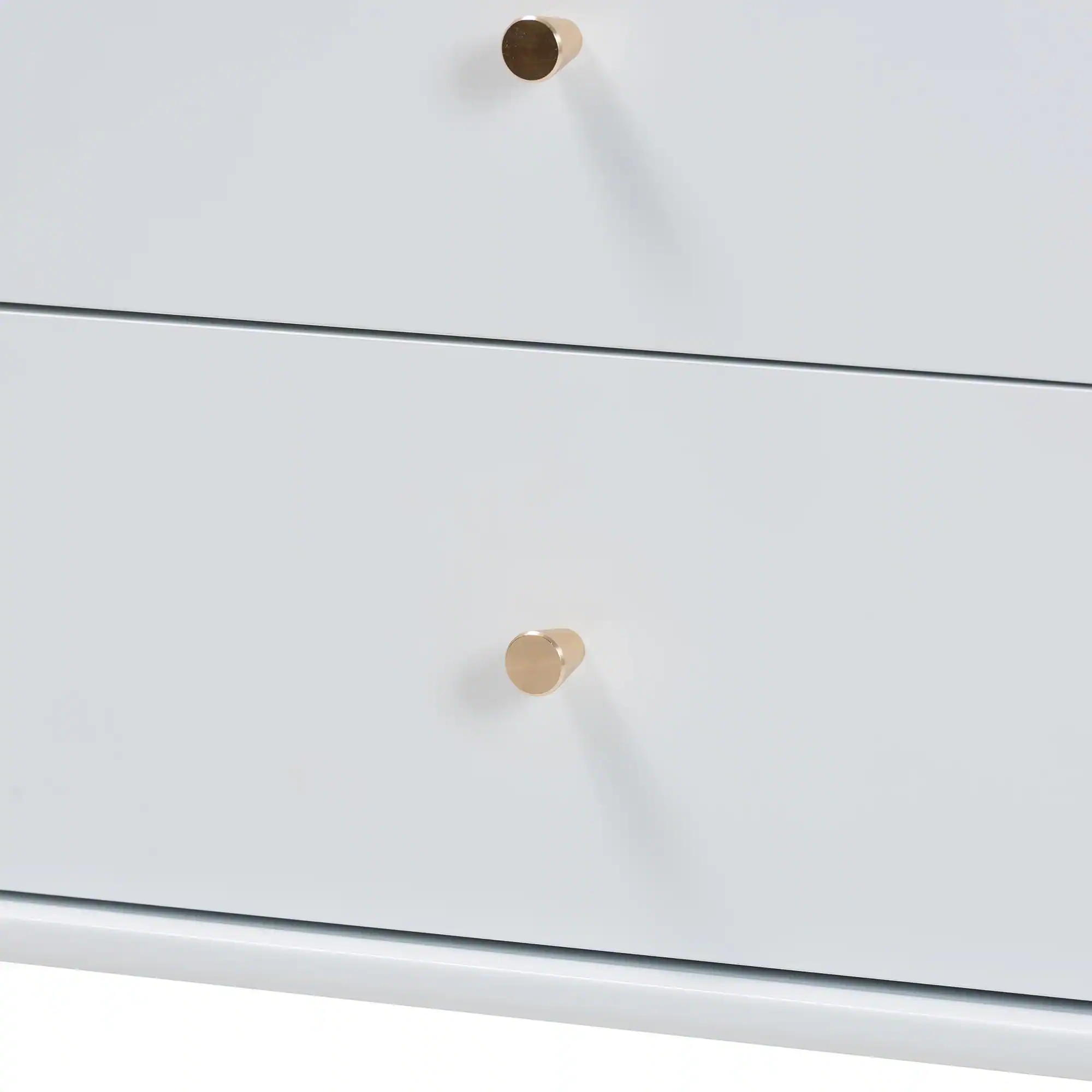 Alt View 3. Baxton Studio - Callison Spindle 5-Piece Bedroom Set - Platform Bed with Matching Dresser, Chest, and 2-Drawer Nightstands, Full - White.