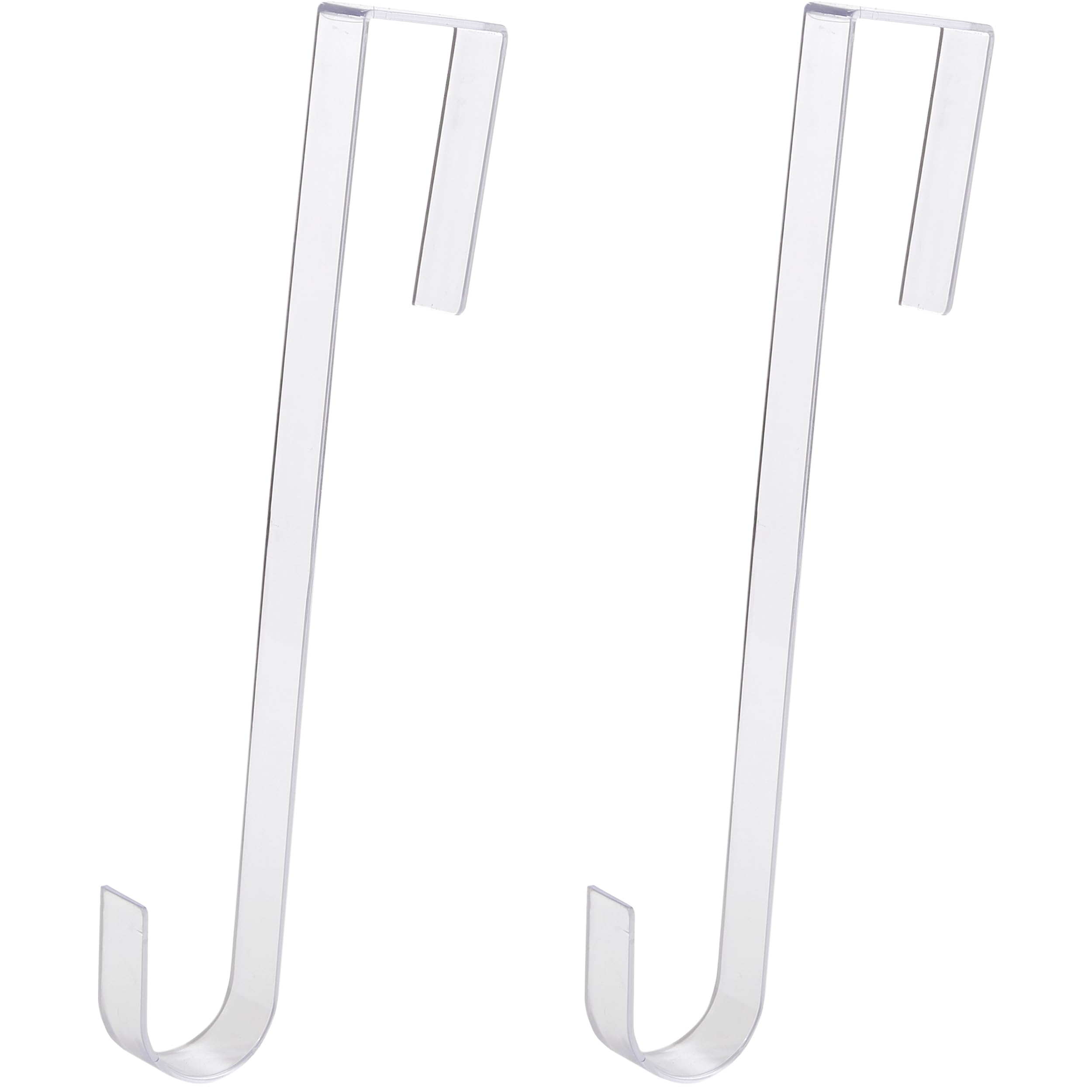 Alt View 1. Paradigms Interiors - Non Scratch Clear Wreath Hanger 2pk. Slim Christmas Wreaths Holders For Hanging Fall Decorations Over Front... - 2 Pack.