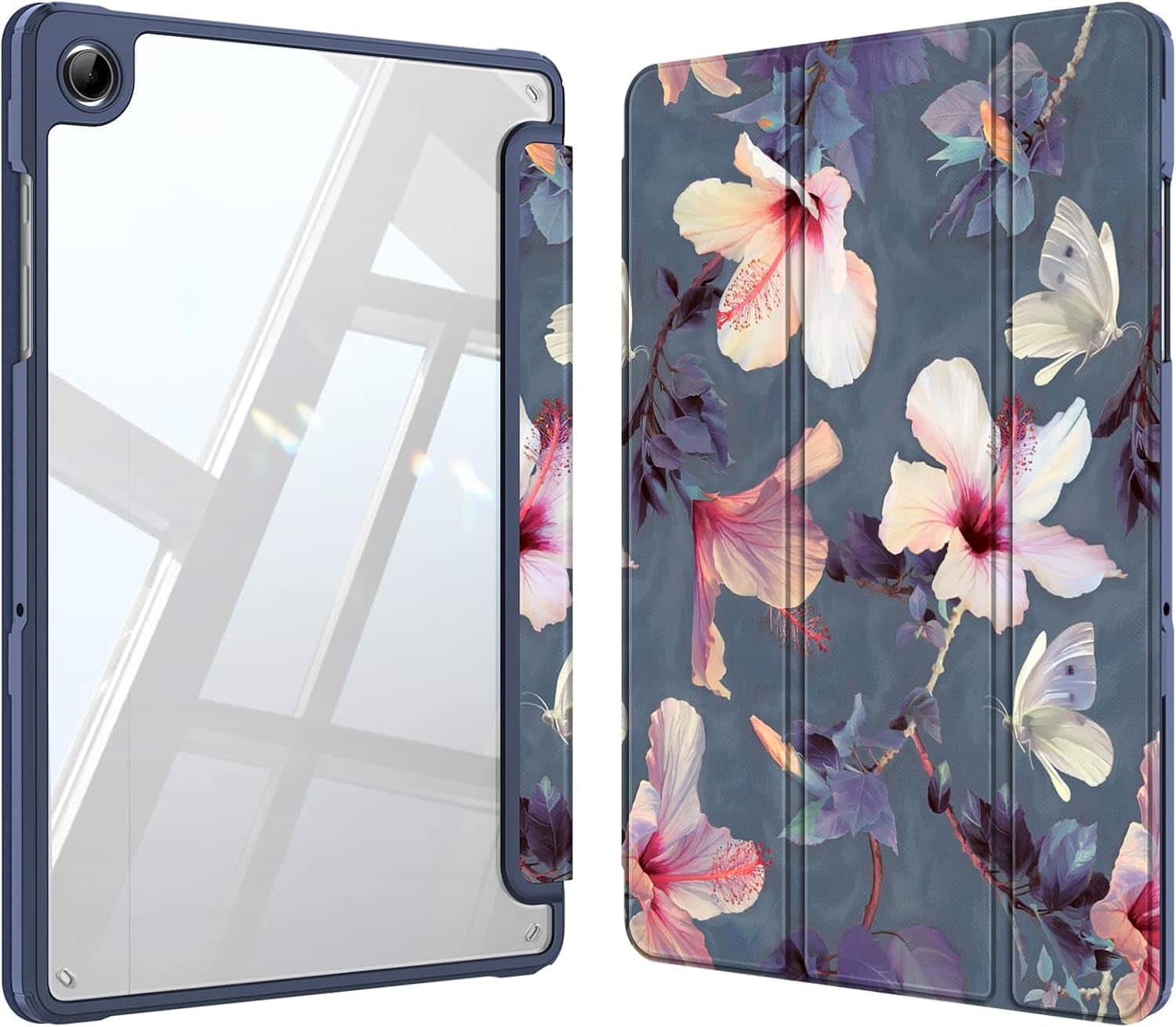 Fintie - Clear Case for Samsung Galaxy Tab A11+ / Tab A9+ 11 Inch, Shockproof Transparent Back Cover, Viewing & Typing Angles - Blooming Hibiscus price history on PriceWatchPro
