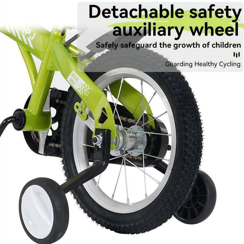 II Detachable safety auxiliary wheel  
Safely safeguard the growth of children  
Guarding Healthy Cycling  
CHILO WISDOM