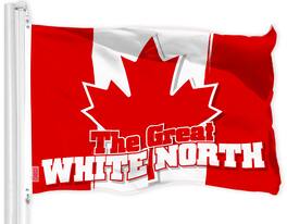 G128 - Canada Flag — The Great White North, 3 x 5 ft, 150D Polyester, Dye-Sublimated Print, Brass Grommets - Assorted Colors
