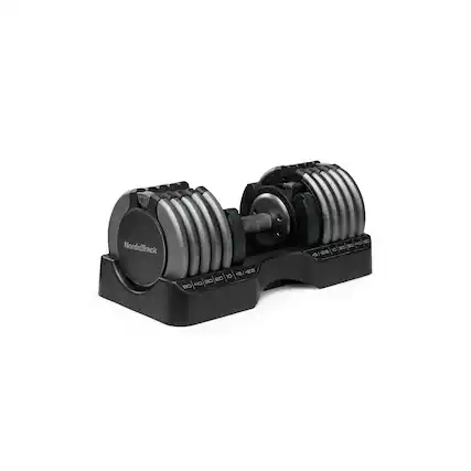 Front. NordicTrack - Single NordicTrack 55 lb. Select-A-Weight Dumbbell - Black.