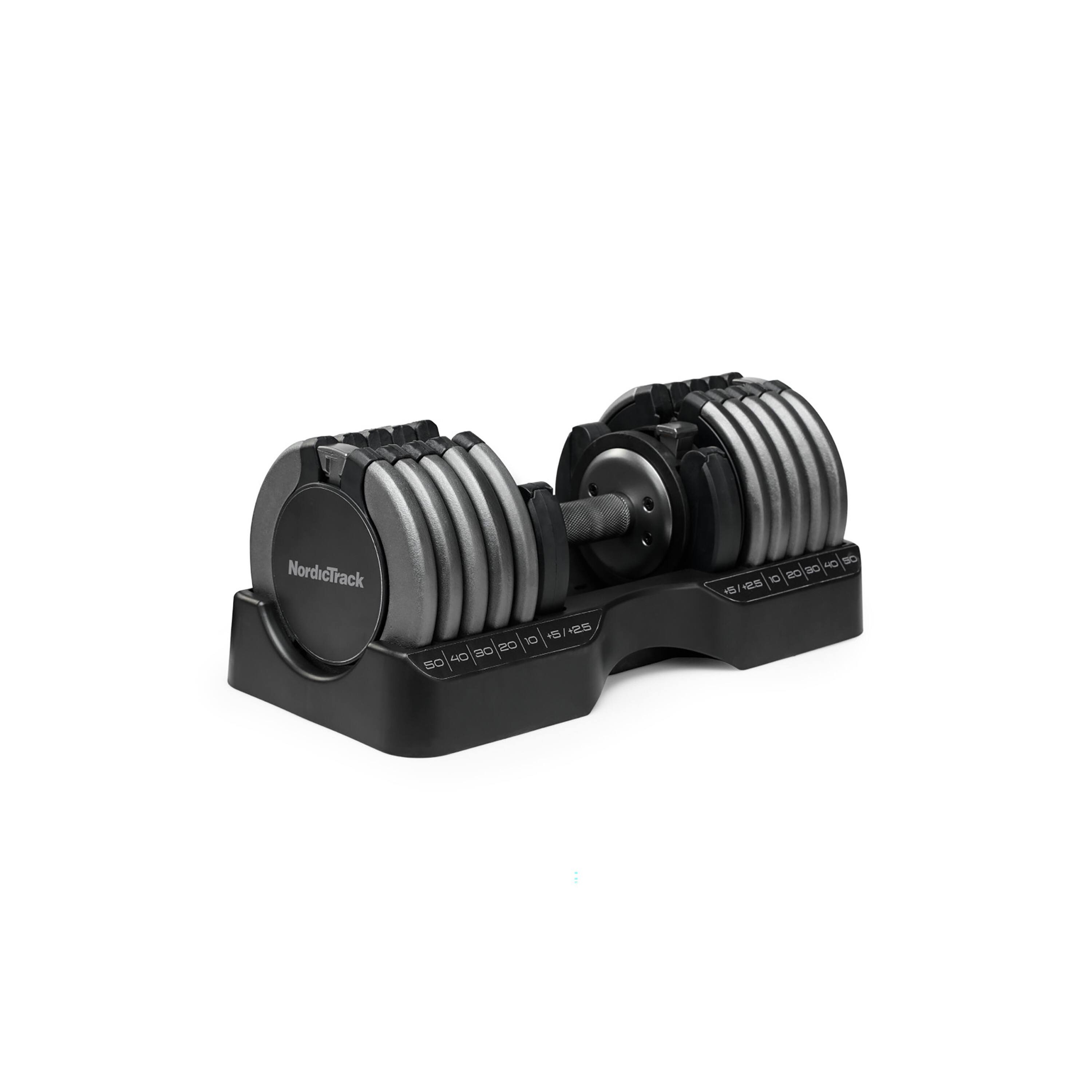 Front. NordicTrack - Single NordicTrack 55 lb. Select-A-Weight Dumbbell - Black.