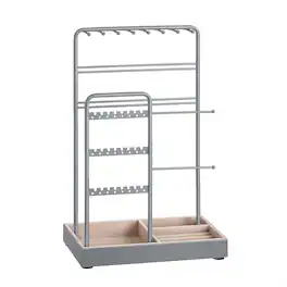 Songmics Home - Velvet Display Stand with Metal Frame in Dove - Gray