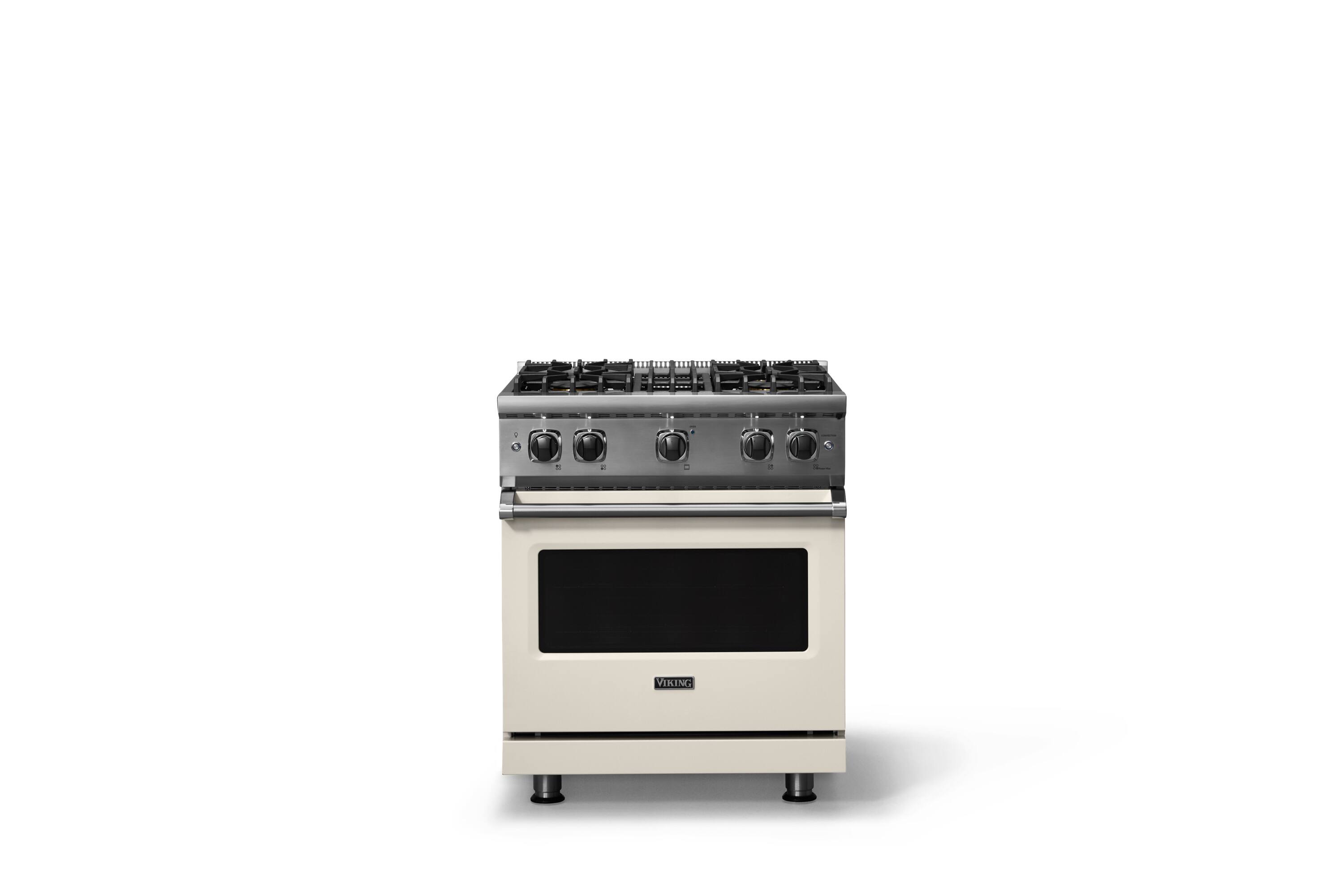 Alt View 3. Viking - 5-Series Gas Sealed Burner Range - Pure White.