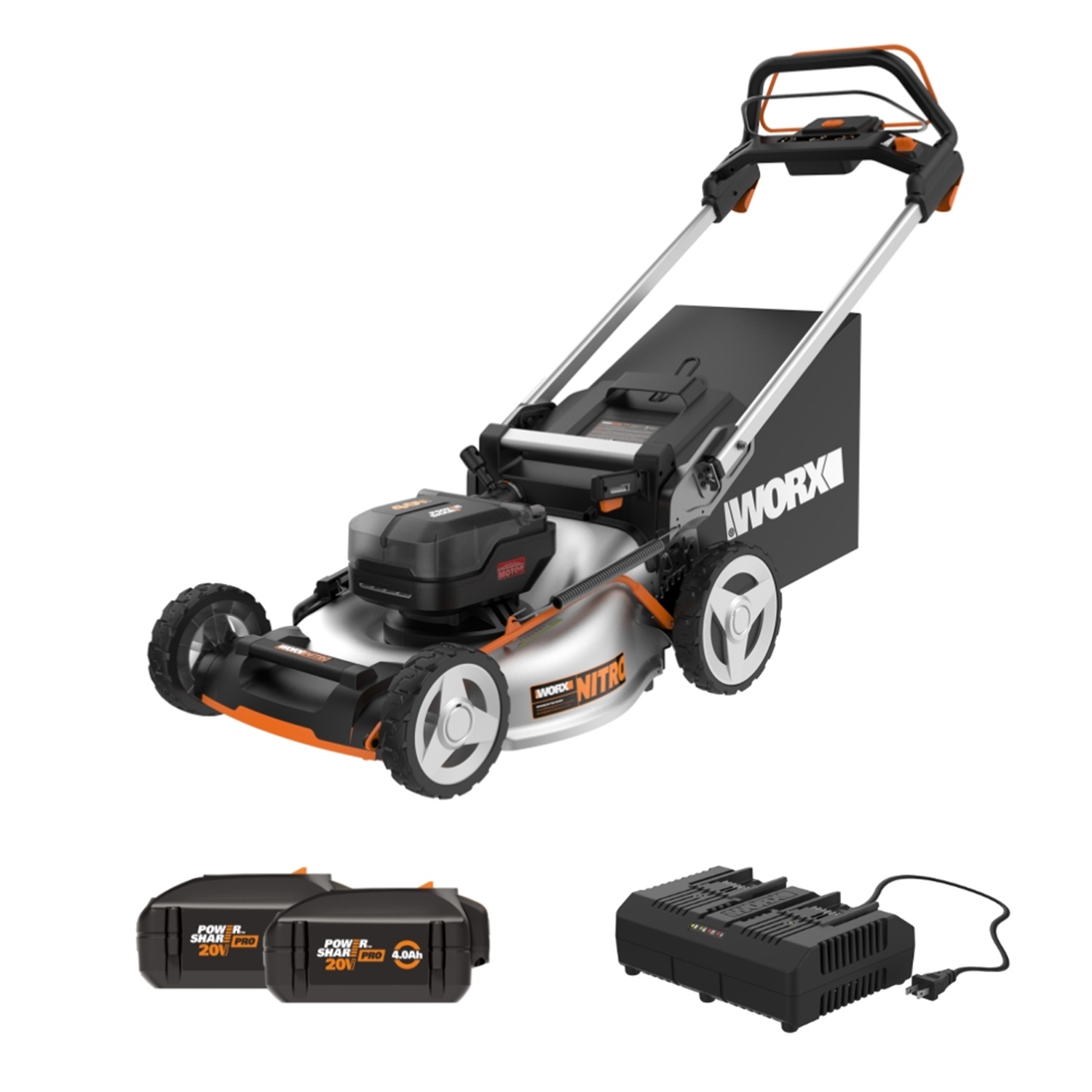 WORX – Nitro 40V Cordless Self-Propelled Lawn Mower (2 x 5.0 Ah Batteries and 1 x Charger) – Black Sansujyuku sansujyuku.com