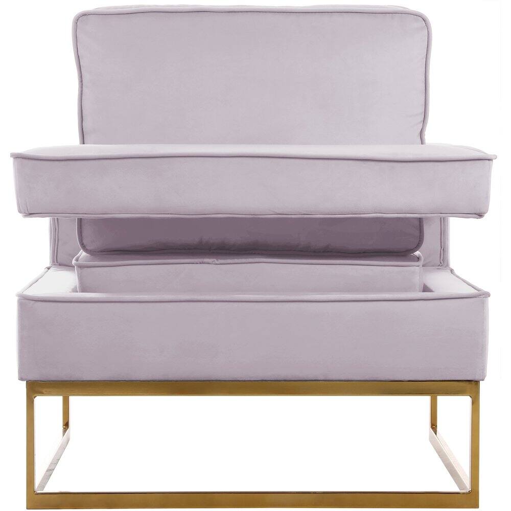 Alt View 3. Meridian Furniture - Noah Pink Velvet Accent Chair - Pink.
