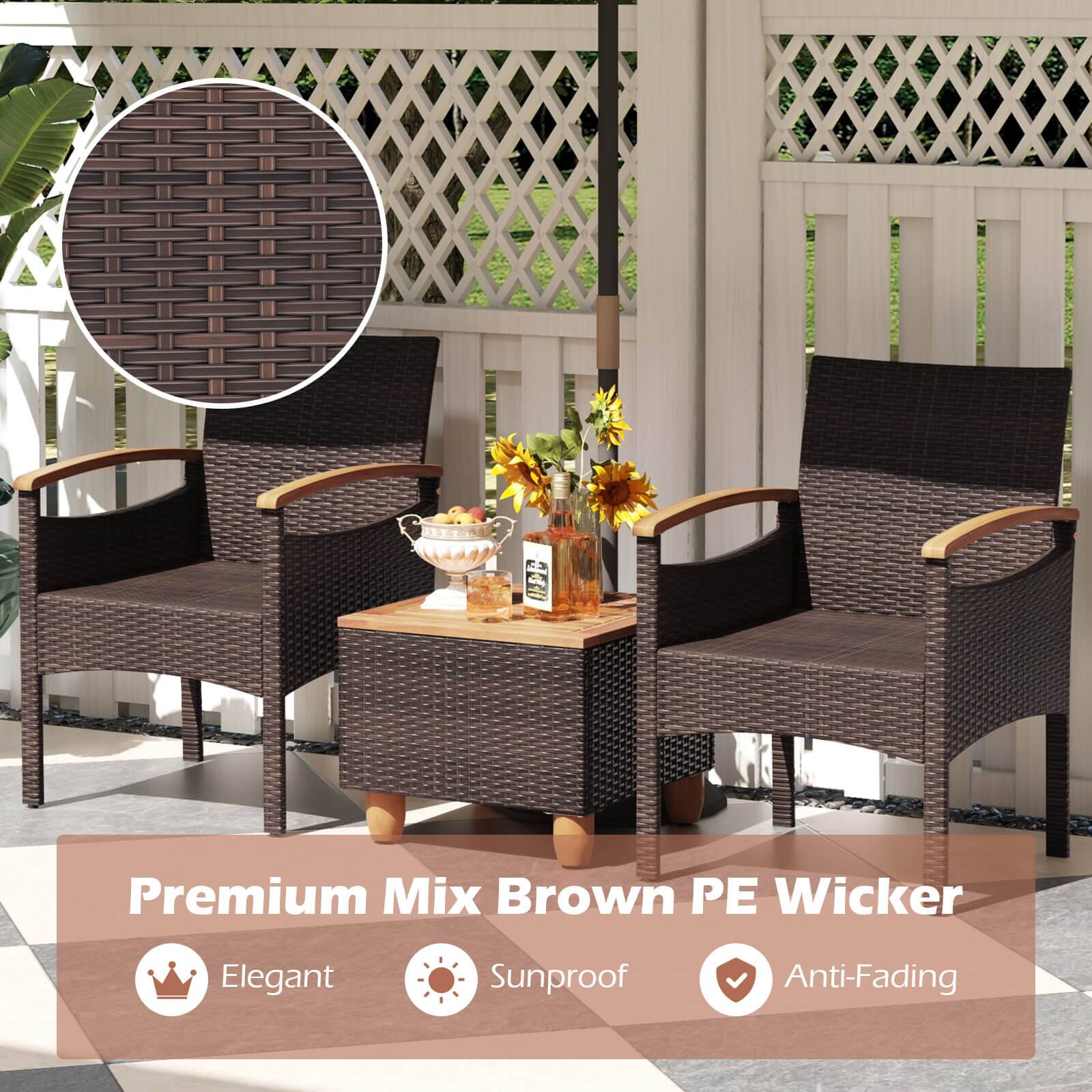Premium Mix Brown PE Wicker

Elegant  
Sunproof  
Anti-Fading