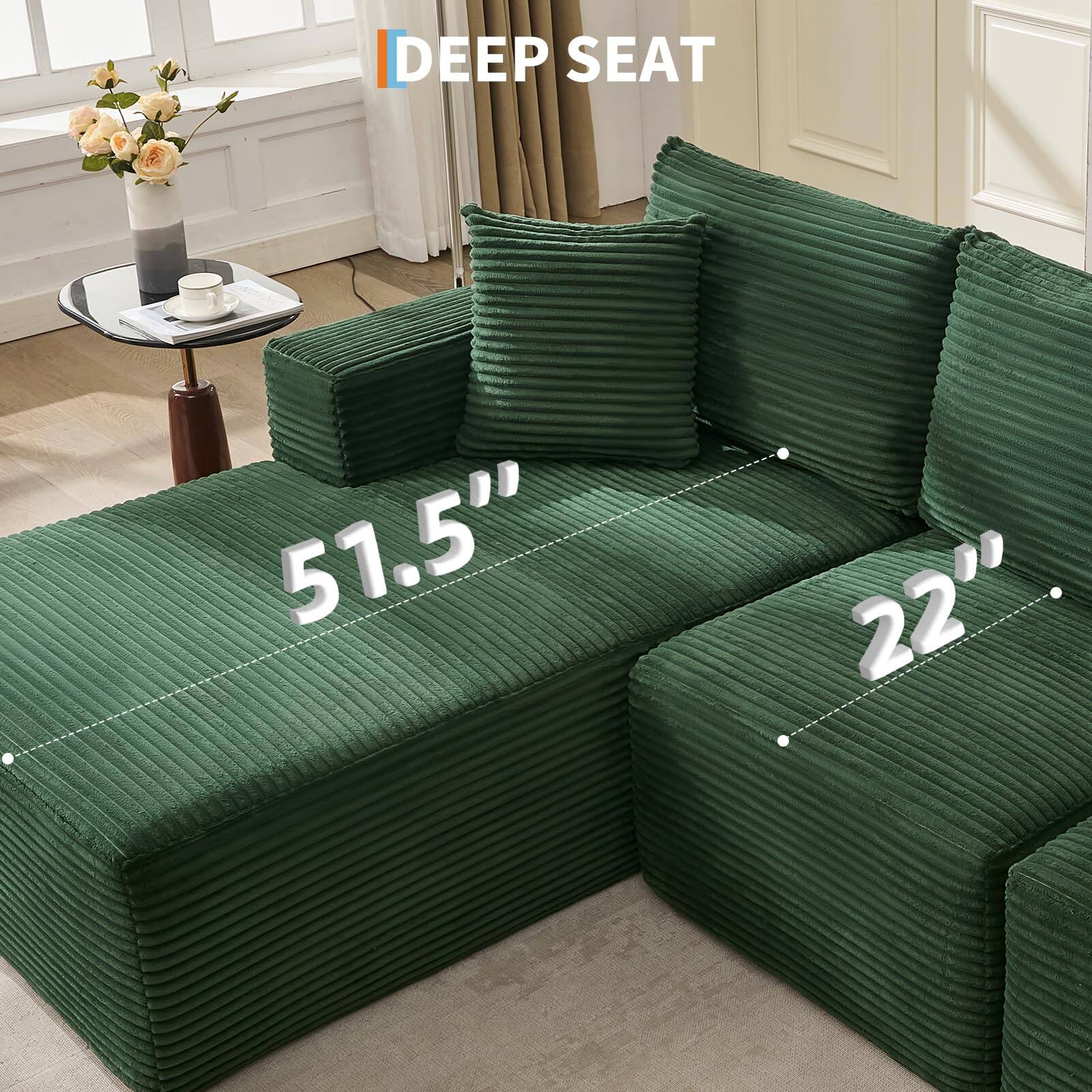 DEEP SEAT  
51.5"  
22"
